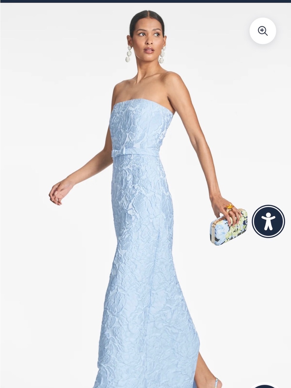 Sachin + Baba Light Blue Lace Gown